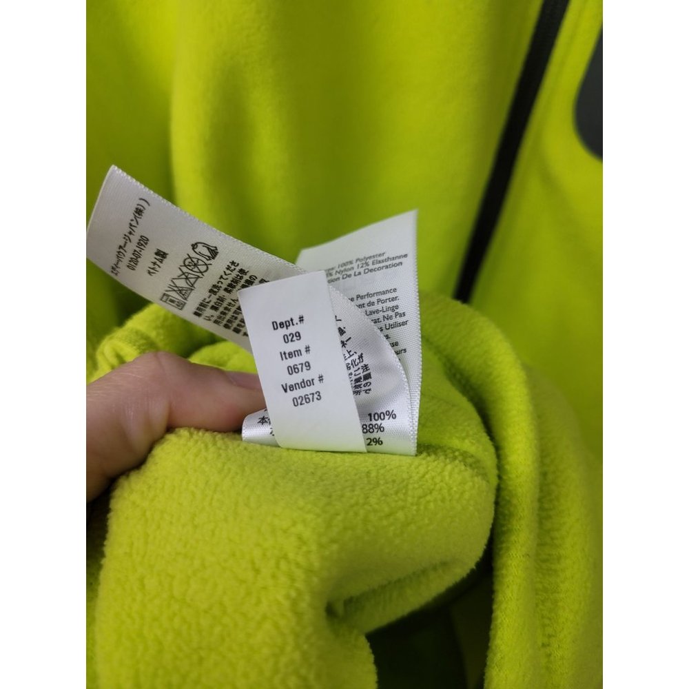 Eddie Bauer Ascent Full Zip Long Sleeve Fleece Lime Green Outdoor Size 2XL - Picture 7 of 9